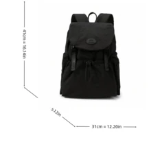 LECEY Mochila de gran capacidad para estudiantes de secundaria, preparatoria y universidad para mujeres - Negro - Ver 6