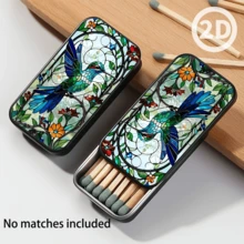 1pc Iron Matchbox, A Small Match Storage Container Without Matches, Multi-Functional Practical Small Iron Box With Fashionable And Exquisite Pattern, Perfect Holiday Gift - A - View 3