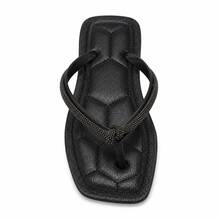 Rasteirinha Feminina com Strass e Palmilha Confortável, Chinelo Casual Elegante para o Dia a Dia - Rasteira SL Preta - Visão 3