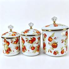 1 Set Stoples Penyimpanan Enamel 850ml, Gaya Mewah dengan Tutup - Cocok untuk Rumah dan Kantor, Bagus untuk Menyimpan Daun Teh, Biji Kopi, Barang-barang Umum; Hadiah Sempurna untuk Orang Tua dan Kerabat - MultiWarna - View 22