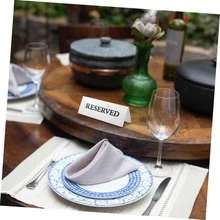 Acrylic Reserved Table Signs And Table Cards With Reserved Coordinates, Suitable For Restaurant, Birthday Party And Event Guest Reservation Coordinates (White Background Black Text) - View 7