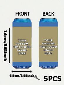 1/5/10pcs Customized Personalized Text Can Cooler, Minimalist Soft Insulated Beverage Sleeve, Can Print Custom Name & Date, Portable Beer Can Holder, Wedding Favor, Suitable For Bridal Shower, Anniversary, Birthday Party, Souvenir Guest Gift, Foldable - Multicolor - View 46
