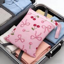 Bolsa de lavandería lavable a máquina húmeda/seca, bolsa de lavado de trajes de baño, bolsa de almacenamiento de viaje grande, bolsa de almacenamiento para exteriores, adecuada para viajes, exteriores, gimnasio, natación, yoga, bolsa de almacenamiento de ropa sucia - Rosa - Ver 7