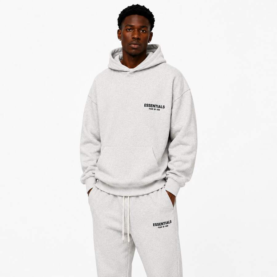Fear Of God Essentials Pullover Hoodie Light Oatmeal (SS22) Unisex - Light Oatmeal - View 1
