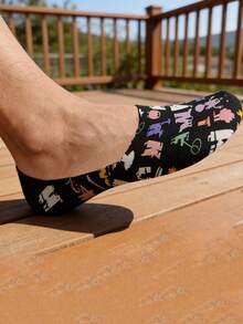 5 Pairs Men's Summer Boat Socks, Multi-Color Assorted Styles, Thin Ultra-Thin Mesh Low-Cut Invisible Socks, Breathable And Sweat-Absorbent Summer Socks - Multicolor - View 7