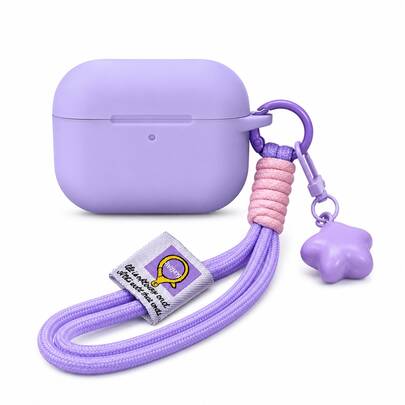 Compatible With Protective Case Minimalist Style Handmade Woven Rope Contrast Color Lanyard Bluetooth Earphone Shell