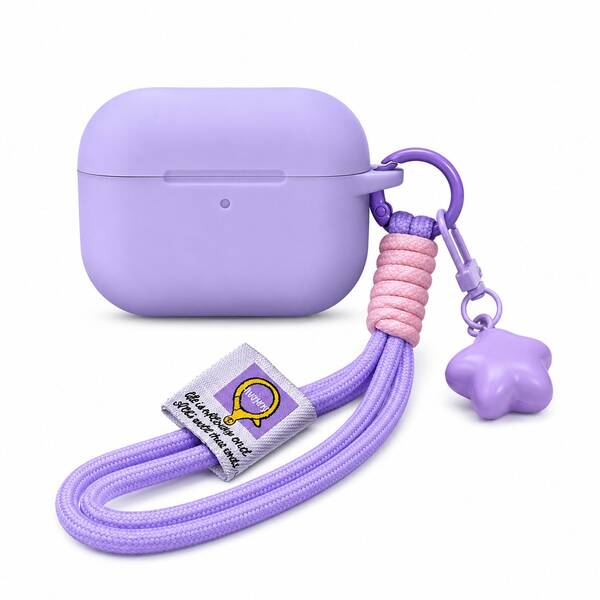 Compatible With Protective Case Minimalist Style Handmade Woven Rope Contrast Color Lanyard Bluetooth Earphone Shell