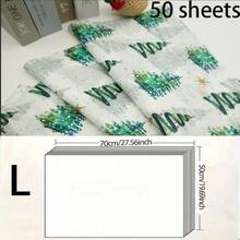 10/30/50 Sheets Wrapping Tissue-Beautiful Christmas Tree Golden Star Pattern Wrapping Paper, Birthday Party Decorating Paper, Gift Wrapping Tissue, Suitable For, Bouquet Wrapping, Wedding Decoration, Christmas, Valentine'S Day, Halloween, Summer - View 13