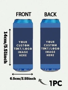 1/5/10pcs Customized Personalized Text Can Cooler, Minimalist Soft Insulated Beverage Sleeve, Can Print Custom Name & Date, Portable Beer Can Holder, Wedding Favor, Suitable For Bridal Shower, Anniversary, Birthday Party, Souvenir Guest Gift, Foldable - Multicolor - View 48