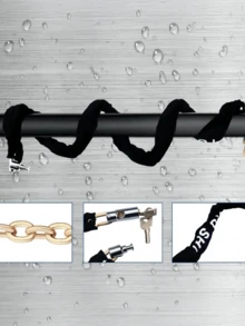 Bike Chain Locks With Multiple Sizes Available, Bike Locks Equipped With 2 Keys, Heavy-Duty Anti-Theft Bike Locks, Bike Chains Suitable For Motorcycles, Trucks, Iron Gates And Trolleys - Random Color - View 3