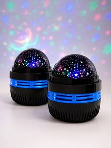 1pc [Room Decor Light] Colorful Star & Moon Projection Lamp, USB Powered, Suitable For Bedroom, Game Room, Party And Holiday Atmosphere - 彩色 - 查看 12