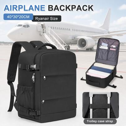 Ryanair Backpack, 40cm-30cm-20cm, Latest Specifications, Large Capacityfeatures A Laptop Compartment, Shoe Compartment,Suitable For Travel,