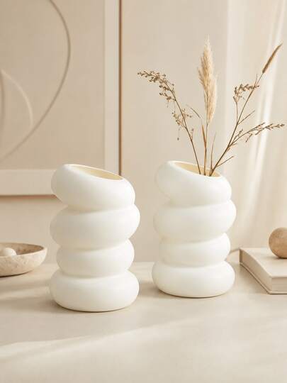 1pc Nordic Minimalist Style Asymmetrical Shaped Design Vase, Suitable For Bedroom And Living Room Decoration, Applicable To Living Room, Bedroom, Bathroom, Great Gift For Holidays
