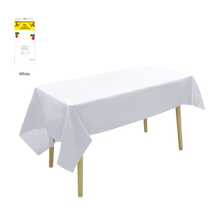 2pcs Solid Color Premium Disposable Plastic Tablecloths, Decorative Rectangular Disposable Tablecloths, Easy To Clean White Plastic Tablecloths, Suitable For Parties, Events, Weddings, Christmas, Birthdays, Rectangular Tablecloths, Wedding Decor - Multiple Styles - View 13