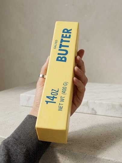 2 Pieces Butter Shaped Slow Rising Squeeze Relief Set, Realistic 4oz Salted Butter Mold Design With Milk Fragrance, Soft Tactile Sensory Item For Adults To Relieve Stress And Anxiety, Comfortable Skin-Friendly Touch, Ideal For Office, Home And Travel Scenes, Essential Must-Have For Back To School And Graduation Season