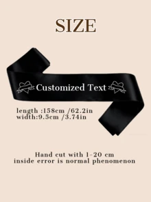 1/2/5/10/20/40/80pcs Customized Party Sashes With Text, Personalized Logo Text Sashes, Bride-To-Be Sashes, Bachelorette Party Sashes - White - View 3