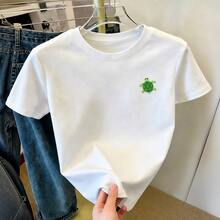 Women's Soft Cotton T-Shirt, Fitted Cut, Round Neck, Versatile Colors. Comfortable, Durable, Ideal For Mixing And Matching And Looking Stylish On Any Casual Occasion. - 白色 - 查看 8