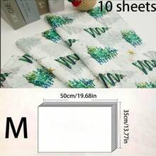 10/30/50 Sheets Wrapping Tissue-Beautiful Christmas Tree Golden Star Pattern Wrapping Paper, Birthday Party Decorating Paper, Gift Wrapping Tissue, Suitable For, Bouquet Wrapping, Wedding Decoration, Christmas, Valentine'S Day, Halloween, Summer - View 10