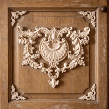 5pcs Solid Wood Carving Sets Of Flowers, Woodworking Supplies, Home Decorations, Suitable For Cabinets, Doors And Windows, Furniture, Background Walls, Porches, Offices And Other Decorations, Holiday Decorations, DIY Decorations. - Multicolor - View 6