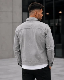 Men's Twill Jacket - Gris Claro - Ver 3
