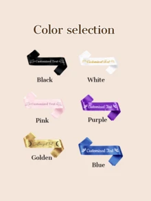 1/2/5/10/20/40/80pcs Customized Party Sashes With Text, Personalized Logo Text Sashes, Bride-To-Be Sashes, Bachelorette Party Sashes - White - View 4