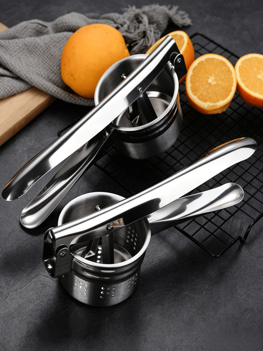 1pc Household Multi-Purpose Juicer, Strainer-Free Fruit Puree Press, Hole-Free Inner Liner For Smooth Juice Flow, Labor-Saving Manual Dual-Purpose Tool For Mashing And Juicing.