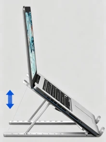 1pc Laptop Stand, Ergonomic Portable, Phone Plastic Holder, 10 Adjustable Angles, Suitable For 12-18 Inch Laptops, Perfect For Office, Study, Bedroom And Travel - Computer Desktop Stand - View 3