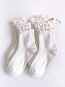1/10/15 Pairs All-Match Unisex White Short Socks, Minimalist Versatile, Suitable For Daily Wear - Multicolor - View 1