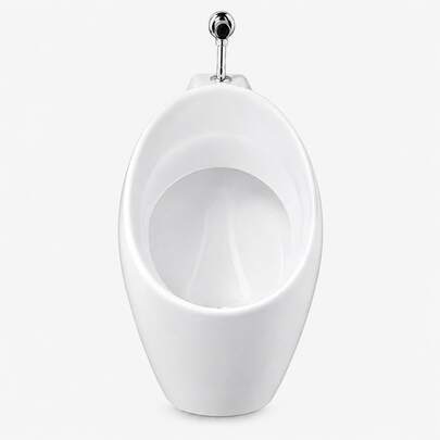 MAGIC SELECT Urinario de Pared Cerámico Blanco, Orinal Masculino Mural Compacto con Kit de Instalación y Desagüe, para Baño, Bar, Restaurante y Oficina