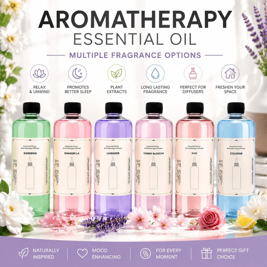 Essential Oil Large Capacity 500ML High-End Home Aromatherapy Essential Oil Set, Suitable For Diffusers Tranquil, Fresh And Romantic Atmosphere Fragrance Series - High-quality Essential Oils - View 1
