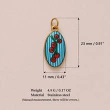 1pc DIY Colorful Summer Fashion Fresh Pendant Necklace, Phone, Can, Ice Cream, Star, Camera, Sun, White Dove, Goose, Flip-Flop Pendant, Dopamine Style Fashion Necklace, Stainless Steel Vacuum Plated 18k Gold, Displaying Women's Fashion Charm Item, Pendant For Jewelry Making. High-End Jewelry, Stainless Steel Accessories - Multicolor - View 20
