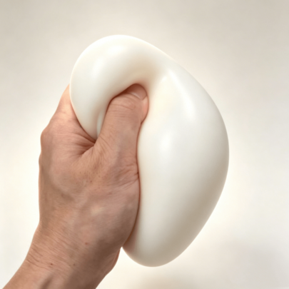 Cream White Bread Squishy Stress Toy, Thick Cloud Clay Stretch & Squeeze Ball, Anxiety Relief Sensory Hand Toy, Stress Relief Food Toy Gift For Students And Office, Stress Relief Toy/Squishy/Squeeze Ball/Back To School Gift/Food Squishy/Desk Stress Relief