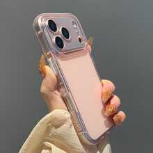 Cute Soft Tone Jelly Phone Case, Compatible With IPhone 17 Pro Max, 17 Pro, 17 Air, 17, 16 Pro Max, 16 Pro, 16 Plus, 15 Pro Max, 15 Pro, 15, 14 Pro Max, 14 Pro, 15, 16, 12, 13 Models, Shockproof Camera Lens Protection - Pink - View 4