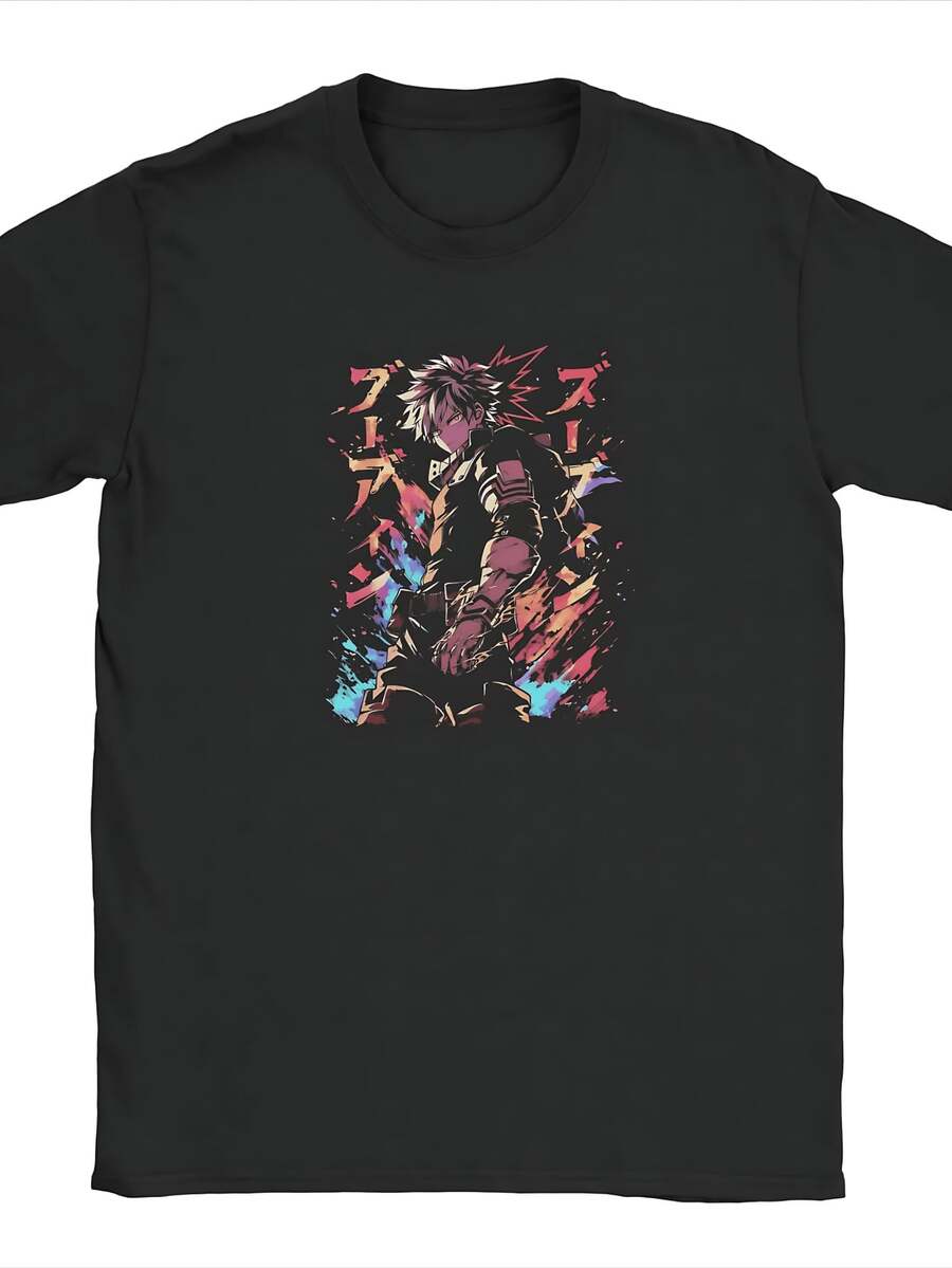 Fire And Ash Jake, Sully, And Neytiri T-Shirt, Awesome T-Shirt, Crew Neck T-Shirt, Pure Cotton Clothing With Graphic Print - 黑色 - 查看 1