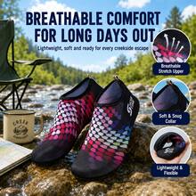 Unisex Soft & Comfortable Bottom Design, Fashionable Dual-Color Top Design, Suitable For Beach, Surfing, Swimming, Fishing And Other Outdoor Activities. Also Includes Non-Slip Durable Multi-Function Yoga Fitness Shoes. - Blue - View 4