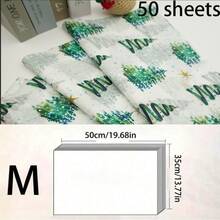 10/30/50 Sheets Wrapping Tissue-Beautiful Christmas Tree Golden Star Pattern Wrapping Paper, Birthday Party Decorating Paper, Gift Wrapping Tissue, Suitable For, Bouquet Wrapping, Wedding Decoration, Christmas, Valentine'S Day, Halloween, Summer - View 12
