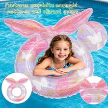 1pc Creative Mermaid Tail Swim Ring For Adults And Kids, Portable Inflatable Anti-Flip Anti-Slip Arm Float, Beach Photo Prop Party Decoration, Summer Outdoor Swimming Accessory - Multicolor - View 2