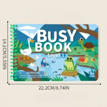 Busy Book DIY Handmade Puzzle, Portable Quiet Busy Sticker Book, Children's Sticker Toy Gift - Multicolor - View 10