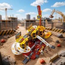 Children's Track Car Set, Boys 3-Layer Parking Garage Toy With Crane, Suitable As Birthday Gift (Random Color) - Yellow - View 8