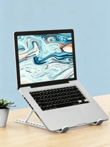 1pc Laptop Stand, Ergonomic Portable, Phone Plastic Holder, 10 Adjustable Angles, Suitable For 12-18 Inch Laptops, Perfect For Office, Study, Bedroom And Travel - Computer Desktop Stand - View 2