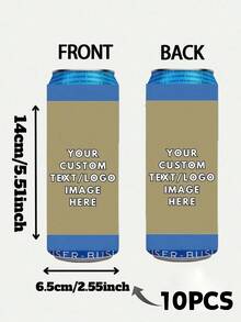 1/5/10pcs Customized Personalized Text Can Cooler, Minimalist Soft Insulated Beverage Sleeve, Can Print Custom Name & Date, Portable Beer Can Holder, Wedding Favor, Suitable For Bridal Shower, Anniversary, Birthday Party, Souvenir Guest Gift, Foldable - Multicolor - View 18