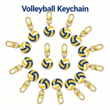14pcs Volleyball Keychains - Sports Themed Keychains, Suitable For Bag Charms, Football Basketball Keychains, Volleyball Keychains, Suitable For Sports Party Gifts, Party Favors, Holiday Gifts - Yellow - View 6