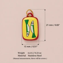 1pc DIY Colorful Summer Fashion Fresh Pendant Necklace, Phone, Can, Ice Cream, Star, Camera, Sun, White Dove, Goose, Flip-Flop Pendant, Dopamine Style Fashion Necklace, Stainless Steel Vacuum Plated 18k Gold, Displaying Women's Fashion Charm Item, Pendant For Jewelry Making. High-End Jewelry, Stainless Steel Accessories - Multicolor - View 30