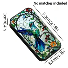 1pc Iron Matchbox, A Small Match Storage Container Without Matches, Multi-Functional Practical Small Iron Box With Fashionable And Exquisite Pattern, Perfect Holiday Gift - A - View 7