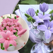 Kit de Artesanato com 525 Peças de Limpador de Cachimbo, Perfeito para Fazer Flores Frescas, Cortar Caules para Trabalhos Artesanais, Arranjos de Flores Artificiais, Presentes do Dia dos Namorados, Dia das Mães, Formatura, e Decorações de Volta às Aulas - Multicolorido - Visão 4