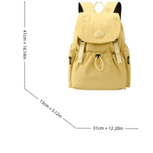 LECEY Mochila de gran capacidad para estudiantes de secundaria, preparatoria y universidad para mujeres - Amarillo - Ver 6