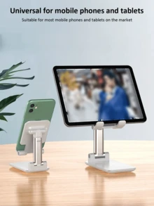 1pc Foldable Phone Stand, Adjustable Tablet Desktop Holder, Portable Desktop Phone Stand, Universal Hands-Free Stand, Foldable Non-Slip Base, Office Accessory, Perfect For Video Calls And Watching Movies, Great Tech Gift For Halloween And Christmas - Multicolor - View 7