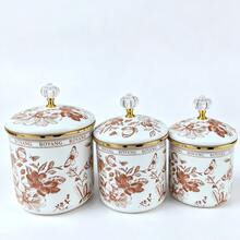 1 Set Stoples Penyimpanan Enamel 850ml, Gaya Mewah dengan Tutup - Cocok untuk Rumah dan Kantor, Bagus untuk Menyimpan Daun Teh, Biji Kopi, Barang-barang Umum; Hadiah Sempurna untuk Orang Tua dan Kerabat - MultiWarna - View 23