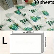 10/30/50 Sheets Wrapping Tissue-Beautiful Christmas Tree Golden Star Pattern Wrapping Paper, Birthday Party Decorating Paper, Gift Wrapping Tissue, Suitable For, Bouquet Wrapping, Wedding Decoration, Christmas, Valentine'S Day, Halloween, Summer - View 14