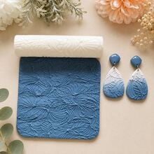 花卉葉片聚合物黏土紋理滾輪，植物壓花工具，自然圖案滾筒，適用耳環、珠寶與DIY手工藝 - Floral Pattern Clay Mold - 查看 20
